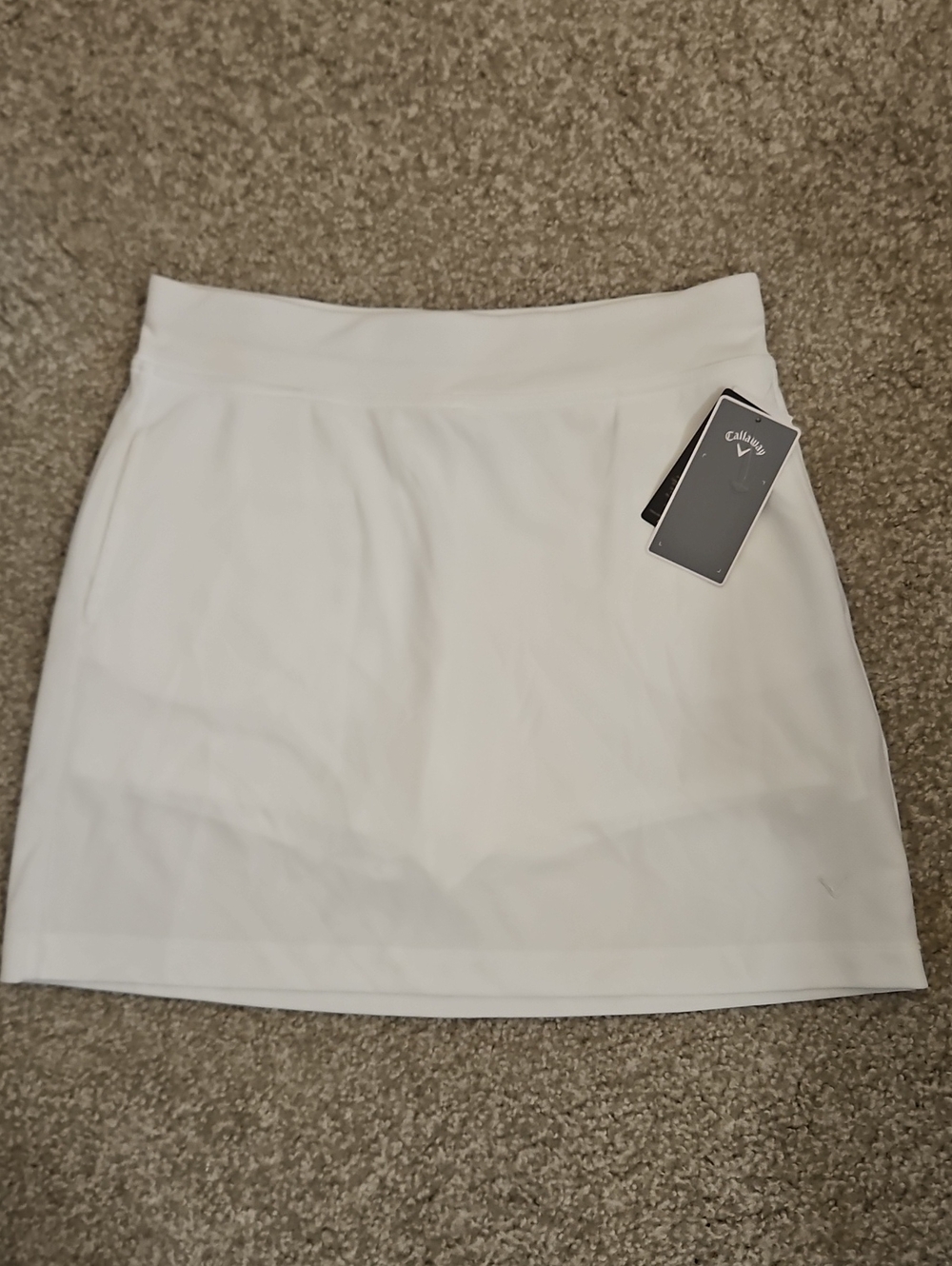 Callaway Small White Women's Golf Skort with Smooth Waistband
